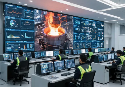 Electric arc furnace control room