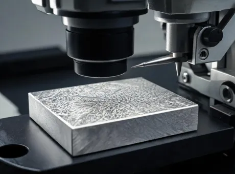 Metallurgical testing of steel sample